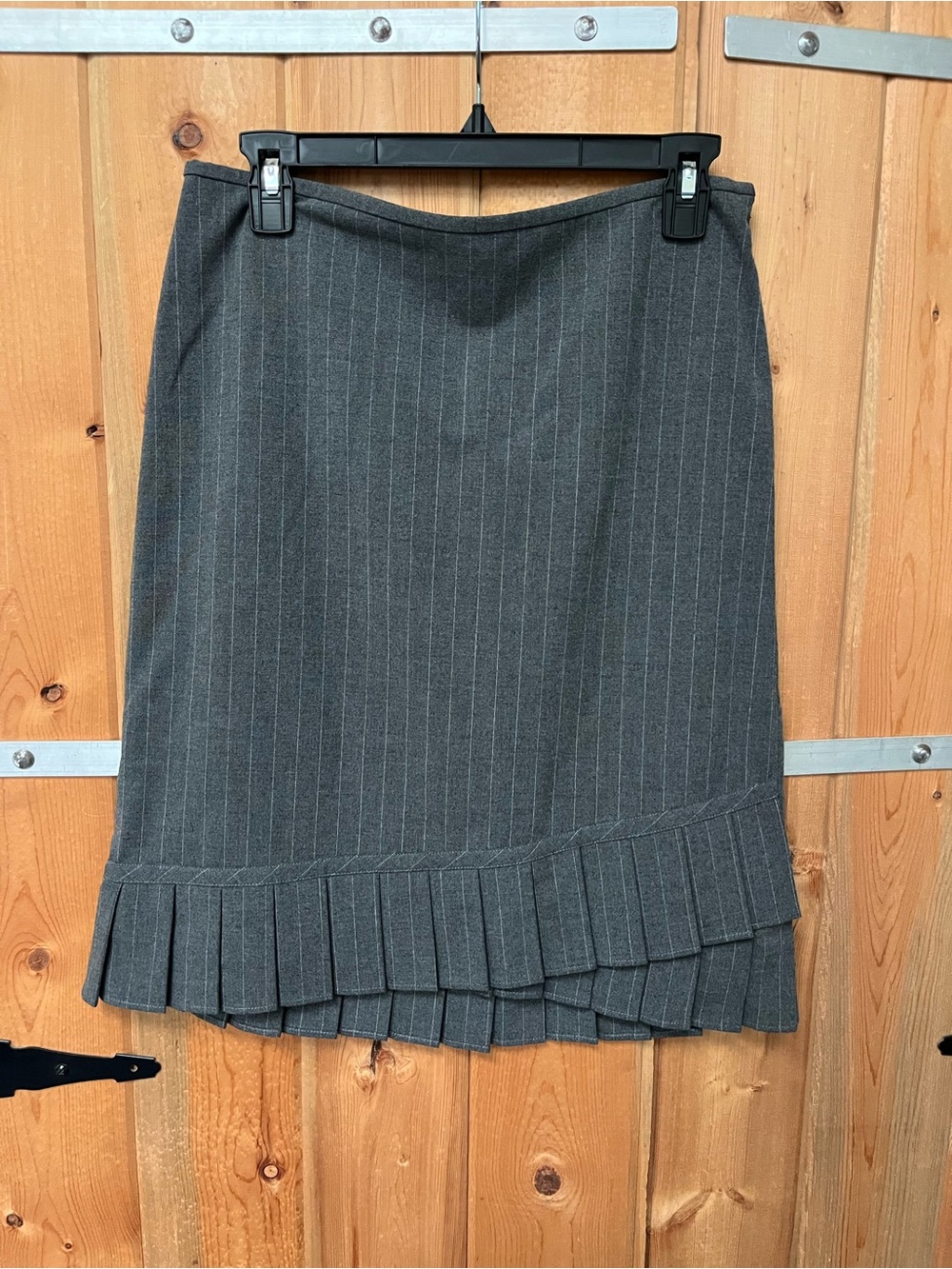 Grey Loft Pinstripe Pencil Skirt